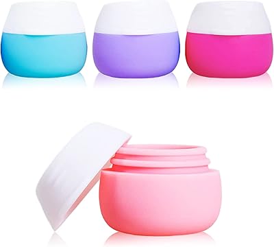 Récipients de voyage cosmétiques, pots de crème en silicone, récipients de format voyage