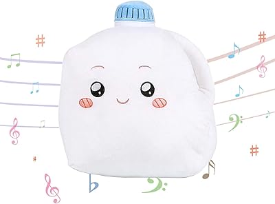 Poupée en peluche de forme carrée au design laiteux avec boîte vocale chantante