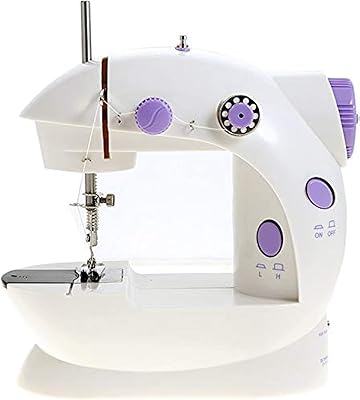 Une petite machine à coudre à deux fils avec commande à deux vitesses