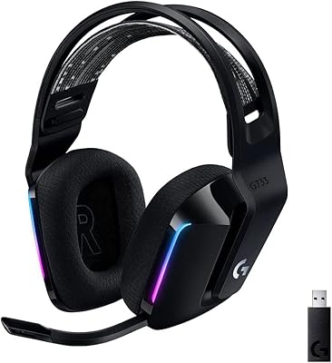 Casque de jeu sans fil logitech g733 lightspeed avec bandeau stable