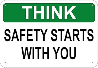 Panneau la sécurité commence avec vous avec surface réfléchissante de qualité technique 3m - aluminium - anglais 22,8" x 15,8" (578 mm x 402 mm). Diaytar : Des prix qui défient toute concurrence