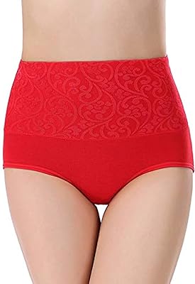 Culotte taille haute auto-coiffante en coton glam root pour femme culotte de contrôle