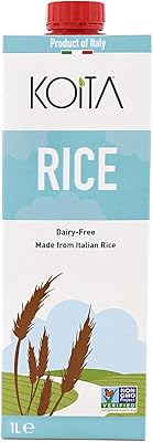 Lait de riz koita sans ogm (1 litre) - végétalien, fabriqué en italie.