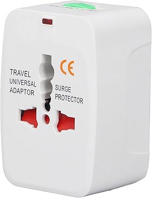 Adaptateur de prise de voyage universel 3 pièces dans le monde entier, adaptateur