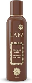Lafz bakhoor aseer déodorant en spray pour le corps sans alcool pour hommes