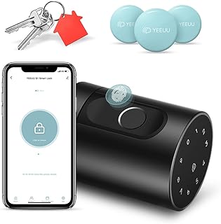 Serrure de porte intelligente télécommandée yiyu avec empreinte digitale, nfc, application, code, clés