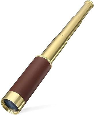 Télescope monoculaire pour enfants et adultes télescope portatif pliable en laiton
