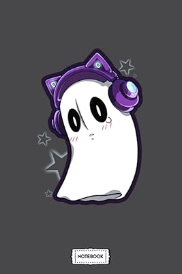 Cahier napstablook time n20248 : 6x9 120 pages, journal, papier ligné universitaire, couverture