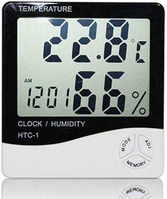Thermomètre d'humidité numérique d'intérieur, indicateur précis de température pour petite pièce, bureau à