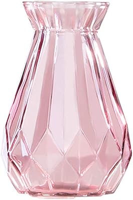 Vase en verre décoratif de bureau, vase transparent pour chambre à coucher, salon