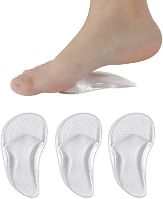 2 paires de semelles intérieures en gel pour femmes, coussinets métatarsiens transparents, semelles