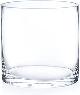 Vase en verre transparent innova 5 x 5", vase rond bougeoir, mini vase