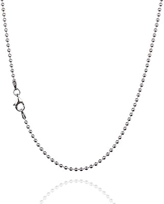 Chaîne en argent sterling 925 | chaîne de perles souples pour femmes