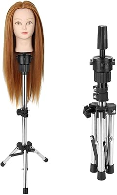 Support de tête de mannequin, trépied de perruque pliable avec coussinet de pied