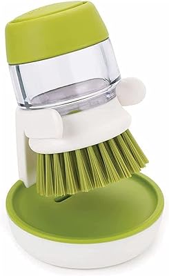 Brosse pour lave-vaisselle avec distributeur de savon liquide pour casseroles, brosse de lavage