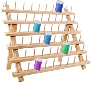 Porte-fil en bois de 60 bobines pour la couture et la broderie, organisateur
