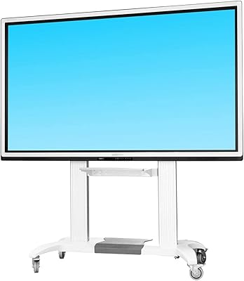 Meuble tv portable robuste nb north bio avec roues pivotantes verrouillables pour téléviseur