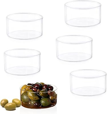 Ensemble de grands bols en verre borosil (180 ml) 6 pièces
