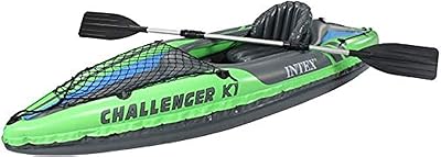 Kayak gonflable intex challenger k1 avec pagaie, 68305, vert