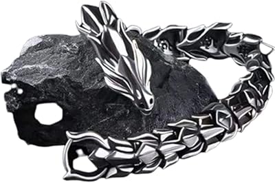 Goodrun bracelet chaîne dragon en acier inoxydable pour hommes avec un design classique