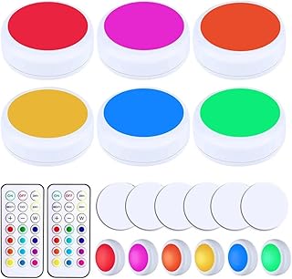 Lumières à disque led surdimensionnées avec télécommande lumières collantes 13 couleurs