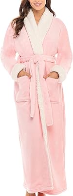 ALEXANDER DEL ROSA PEIGNOIR CHAUD D'HIVER EN POLAIRE POUR FEMME PEIGNOIR