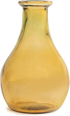 Home lisboa vase en verre recyclé couleur ambre 31 cm meuble design home