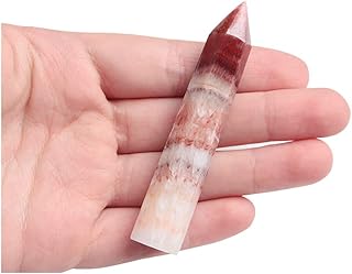 Acxico 1 pièce 7-8cm, quartz rhodochrosite naturel, pointe d'obélisque, échantillon de cristal
