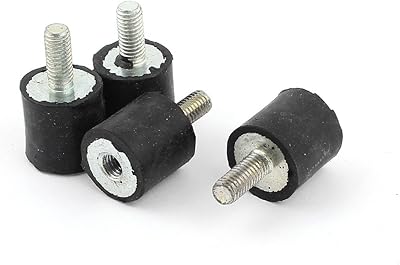 4 supports en caoutchouc anti-vibrations roilgood m5 mâle femelle 15 mm