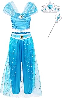Déguisement em's barley princess jasmine pour filles en cosplay, halloween et danse du