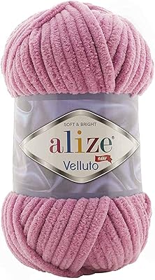 Fil à tricoter à la main alize veloto, 1 pièce (rose n° 98)