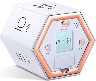 Minuterie pomodoro minuterie hexagonale avec fonction sourdine et alarme de cuisine