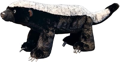 15.75" animal en peluche de blaireau au miel noir jouet réaliste doux