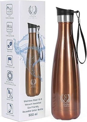 Bouteille d'eau isolée sous vide en acier inoxydable 18-8 copper cure bouteille