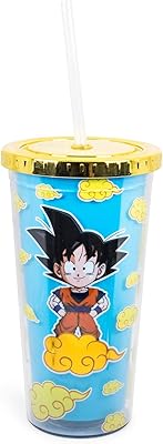 Tasse dragon ball z avec couvercle et tasse de carnaval, chibi goku