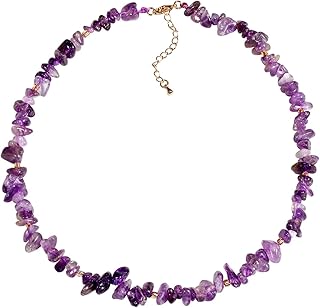 Collier d'améthyste de quartz rose chakra en cristal pour femmes, cristaux de guérison