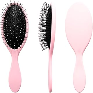 Brosse à cheveux mouillés, brosse démêlante de couleur rose originale, douce et facile