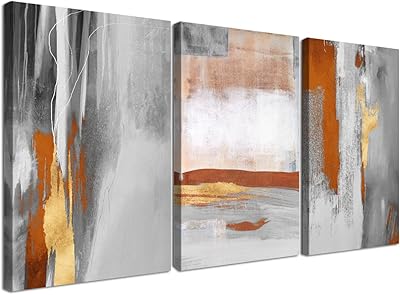 Gardena art ensemble de 3 pièces d'art mural encadré pour salon