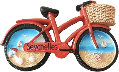 Aimant de réfrigérateur en forme de vélo 3d, cadeau souvenir des seychelles, ensemble