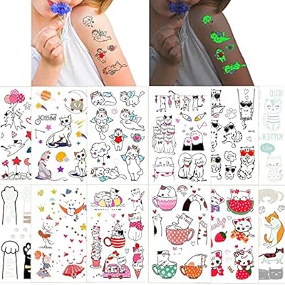 Vanushion tatouages ​​temporaires pour visage de chat pour enfants 12 feuilles de petites. Votre supermarché en ligne au Sénégal, c'est Diaytar