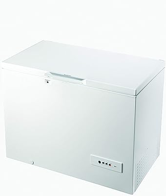 Congélateur coffre ariston à une porte, capacité 311 litres, grand congélateur avec panier