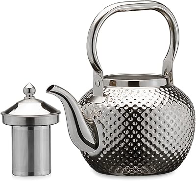 Théière sanqia home 1500 ml avec infuseur en acier inoxydable bouilloire à induction