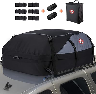 Coffre de toit de voiture sailnovo 20 pieds cubes boîte de rangement pliable