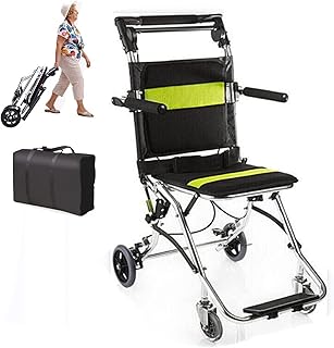 Fauteuil roulant de voyage pliable léger fauteuil pour personnes handicapées et âgées portable