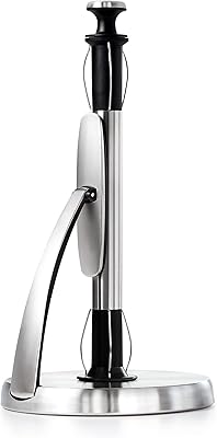 Porte-serviettes en papier vertical oxo good grips simply tear, en acier inoxydable