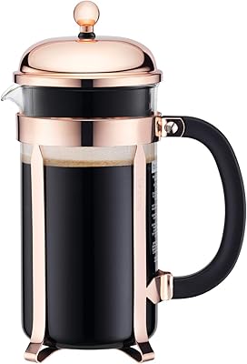 Cafetière à piston bodum iconic chambord, 8 tasses, bd-11652-18, cuivre, 34 oz/1 litre