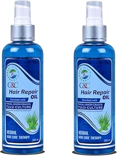 Huile capillaire réparatrice c&c thuja citronnelle et tulsi pour cheveux secs et abîmés