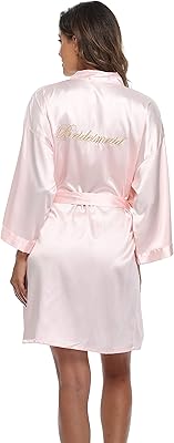 Robes de soirée de mariage pour femmes, robe kimono courte en satin