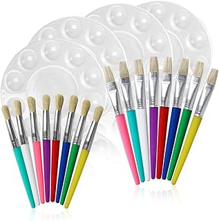 Ensemble de pinceaux fins avec palette pinceau en nylon pour artistes et brosse