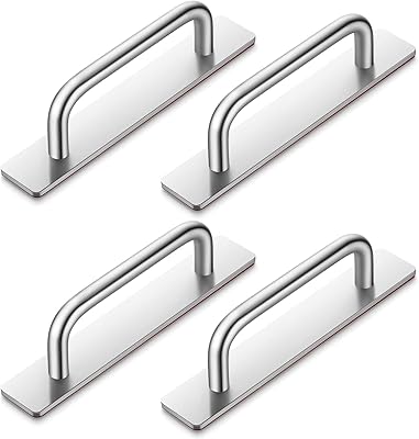 Poignées d'armoire adhésives de 6 pouces, 4 pièces, poignées d'armoire de cuisine, boutons
